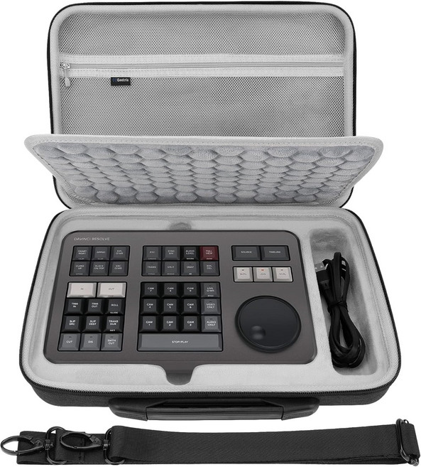 긱리아 하드 쉘 여행용 휴대용 케이스 블랙매직 디자인 다빈치 리졸브 스피드 에디터와 호환되는 EVA 보호 가방 17 스튜디오다크 그레이