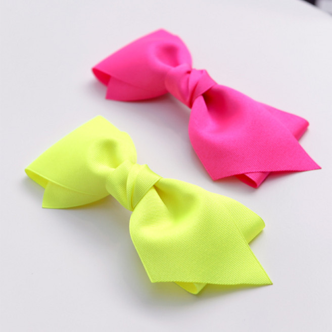 어폴션 (자체제작 상품) 네온 리본핀 왕리본 골프리본 헤어액세서리