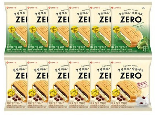 제로 모나카 말차크림 x6개+밀크모나카 x6개