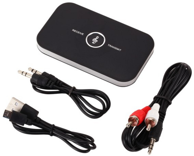 블루투스 호환 5.0 송신기 리시버 무선 오디오 어댑터 3.5mm 3.5 AUX 음악 플레이어 PC TV용 B6, black, 블루투스 v5.0, 01 black_01 블루투스 v5.0