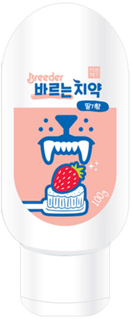 브리더 강아지 고양이 겸용 바르는치약 딸기향 100g, 2개