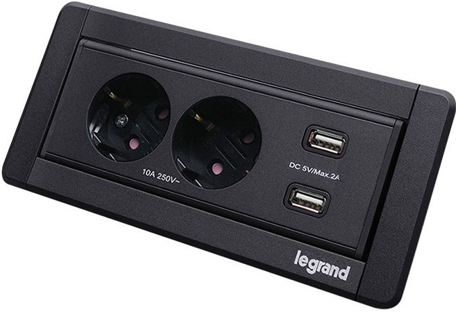 [본사정품] 르그랑 빌트인 그라파이트) 콘센트 2구+USB, 01.콘센트2구+USB_그라파이트, 1개