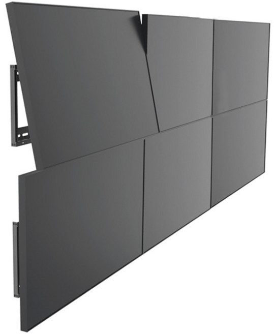 NS 디스플레이 멀티비전용 티비 다중 벽걸이 브라켓 매립 전광판 메뉴판 비디오 월 티브이 걸이 TV 거치대, 베사 600x400 이하/35kg이하/45~70인치용, 1개