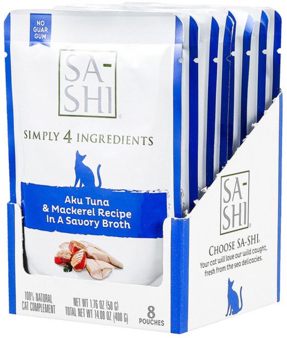 로우즈 사시 참치 고등어 주식파우치 8p, 8개, 생선, 50g