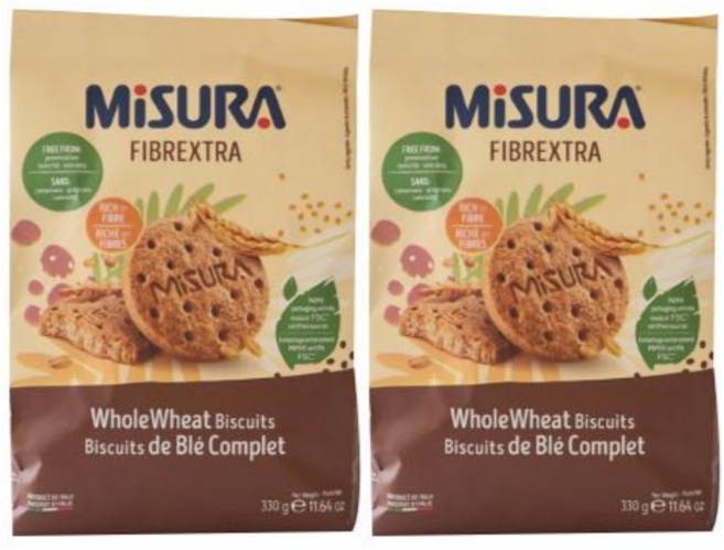 미주라 MISURA 통밀 비스켓 수입과자, 330g, 2개