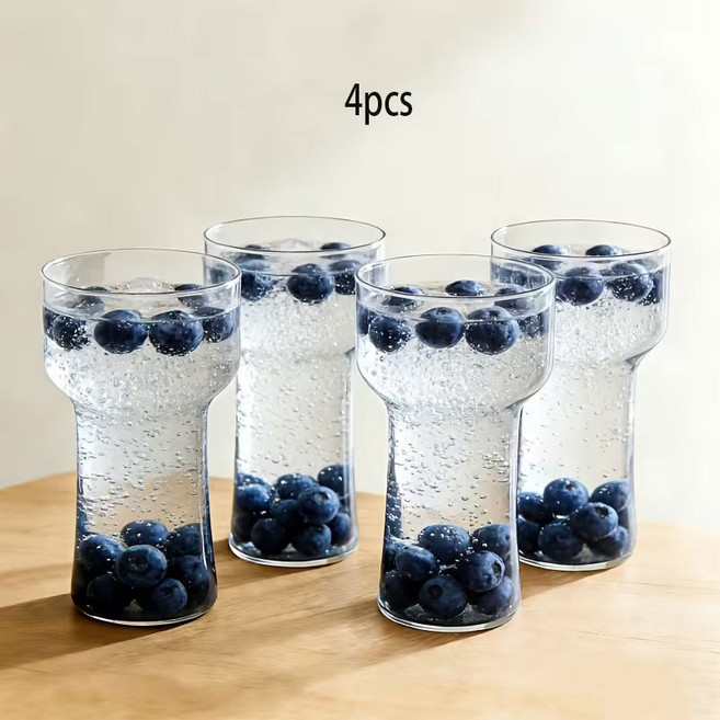 透明火炬杯 簡約氣泡水杯, 大號火炬杯4pcs, 1個, 450ml