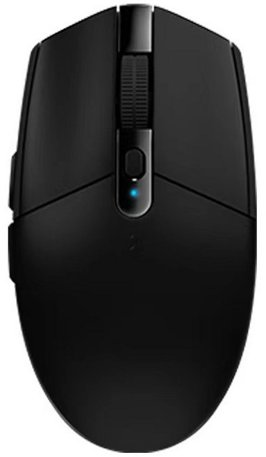G304 무선 마우스 고비주얼 컴퓨터 사무용 e스포츠 게임 마우스, 블랙, 하나