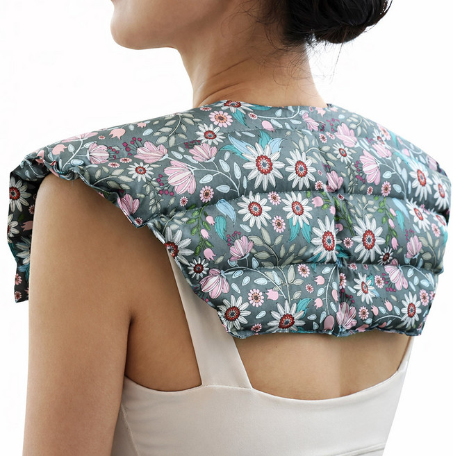 애슬라 허브 경추 찜질팩 고급형 모던플라워 ZH-2CK, 1개