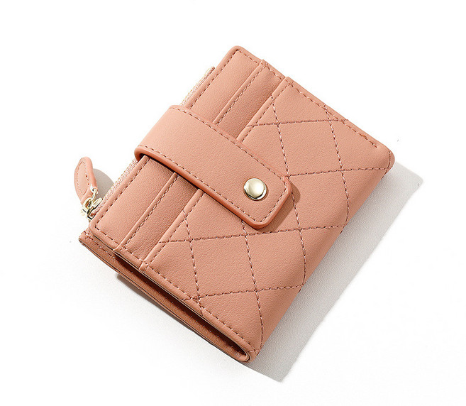 앞면 카드수납 퀼팅 카드지갑 미니 반지갑
