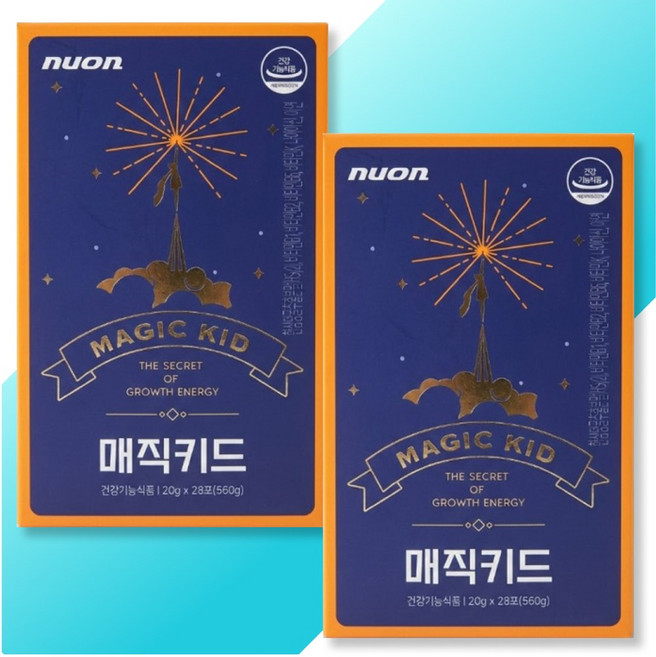 뉴온 매직키드 어린이 키성장 28포 2박스 한삼덩굴추출분말, 28