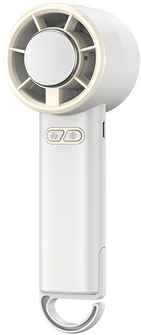 휴대용 2초 급속 냉각 장치 탑재 선풍기 아이스 핸드 손풍기 손선풍기 핸디 선풍기, 프로즌에어-화이트