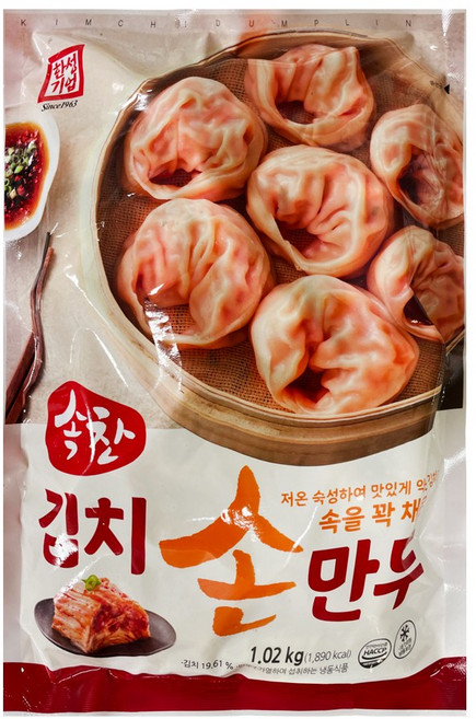 한성기업 속찬 김치 손만두, 1개, 1.02kg