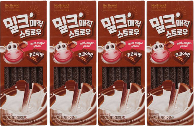 노브랜드 밀크 퐁당 스트로우 코코아맛, 13개입, 78g