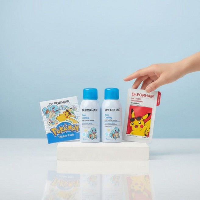 포켓몬 에디션 닥터포헤어 에어로 쿨링 스프레이 100ml+100ml+스티커, 1개, 200ml