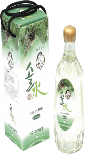 솔잎증류수 솔수 유기농 무송진 무농약 솔잎차 솔잎 착즙액 700ml, 1개