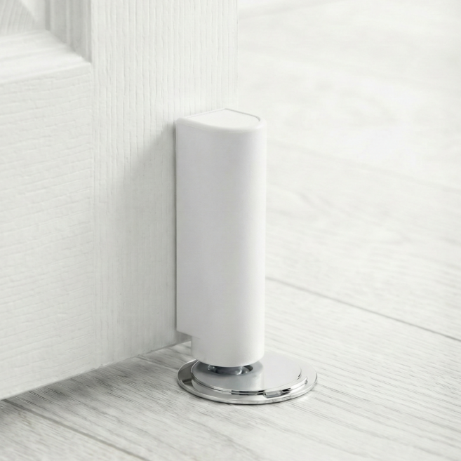 무타공 방문 도어스토퍼 강력 자석 초슬림 방문고정, 1개, 화이트