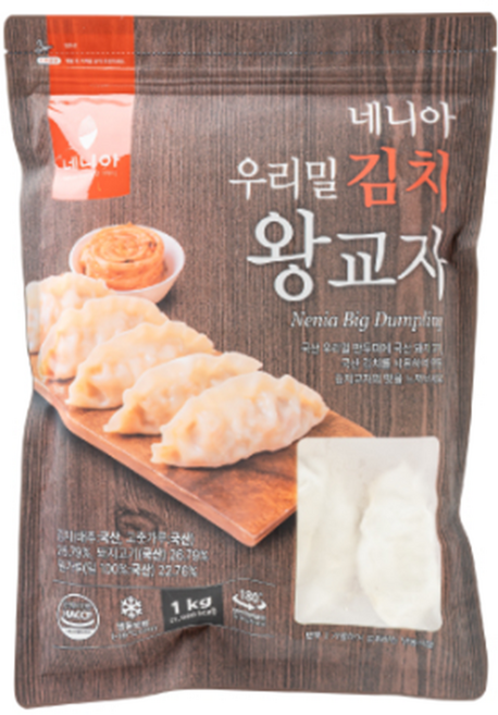 네니아 우리밀 왕교자, 1개, 1kg