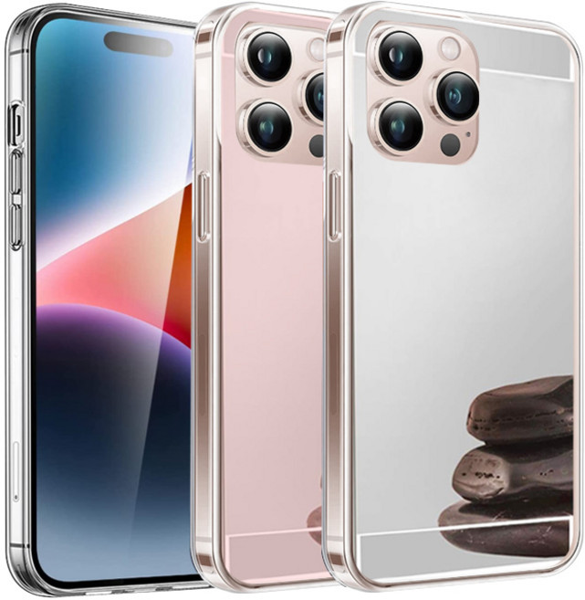 1+1 스톤스틸 아이폰14 아이폰13 프로 맥스 미니 플러스 아이폰12 아이폰11 아이폰SE3 SE2 미러 거울 젤리 케이스