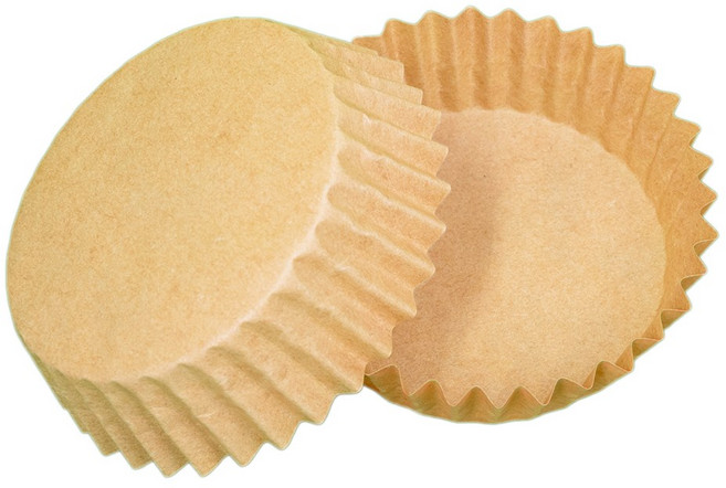 원형 종이몰드 베이킹컵 크라프트 오븐용 베이킹몰드 90x30, 1세트, 100개입