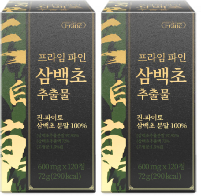 프라임 파인 삼백초 추출물 진 파이토 삼백초 분말 100%, 2개, 120정