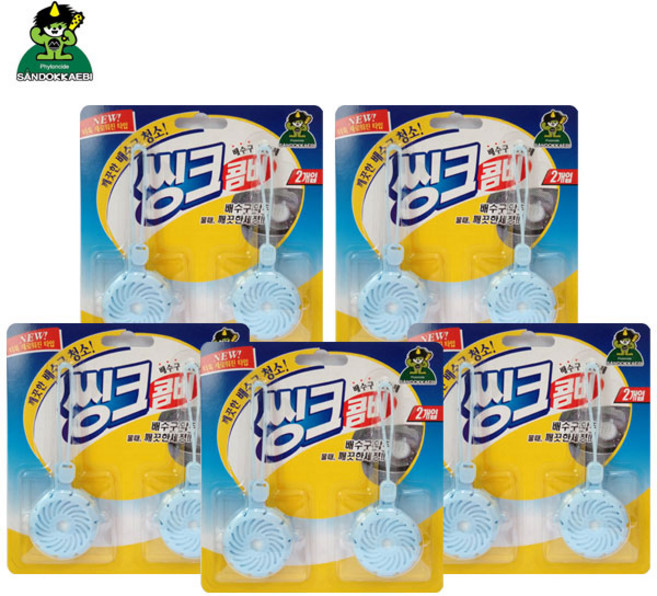 산도깨비 씽크콤비 걸이식 거름망세정제 2개입 x 5개