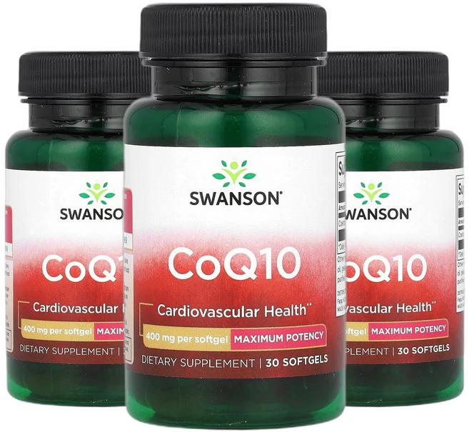 2+1 스완슨 코큐텐 CoQ10 최대 효능 400mg 소프트젤 30정, 3개 - 쿠팡