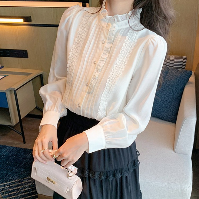 로렌미 폴링 컬렉션 긴팔 블라우스 S250826FW-1