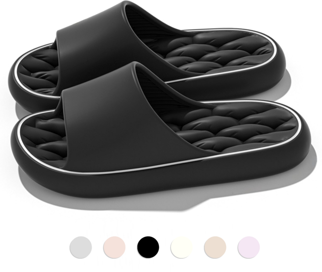 리빙도감 실내 슬리퍼 거실 실내화, 1개, 블랙