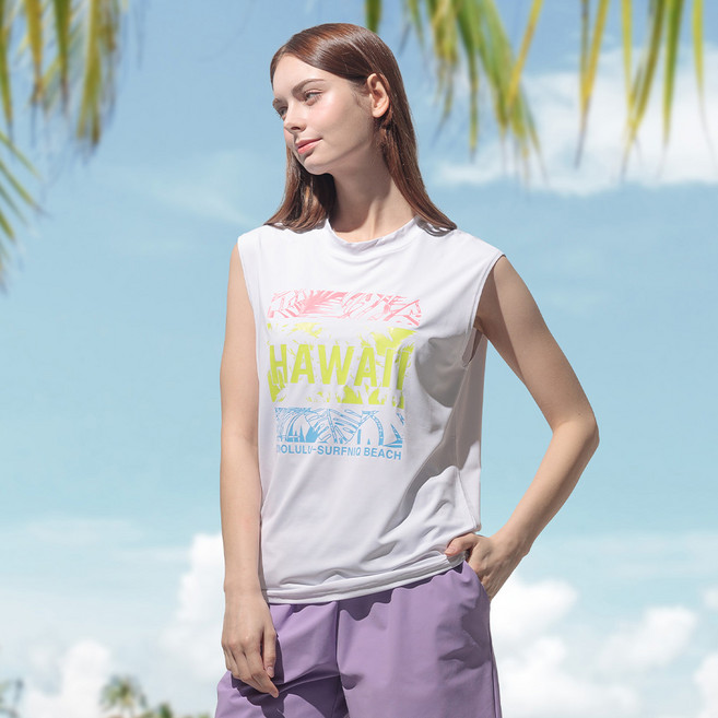 서프닉 남여공용 래쉬가드 하와이 민소매 티셔츠 YSBe5009