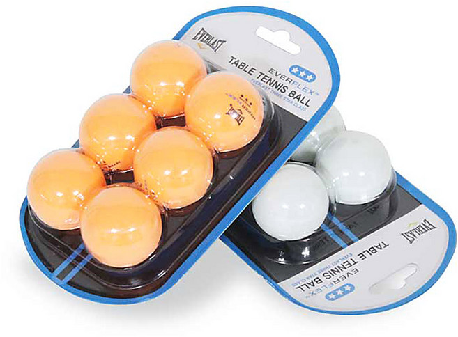 에버라스트 탁구 연습공 6개입 ABS 3성 40mm 탁구공, 화이트, 1개