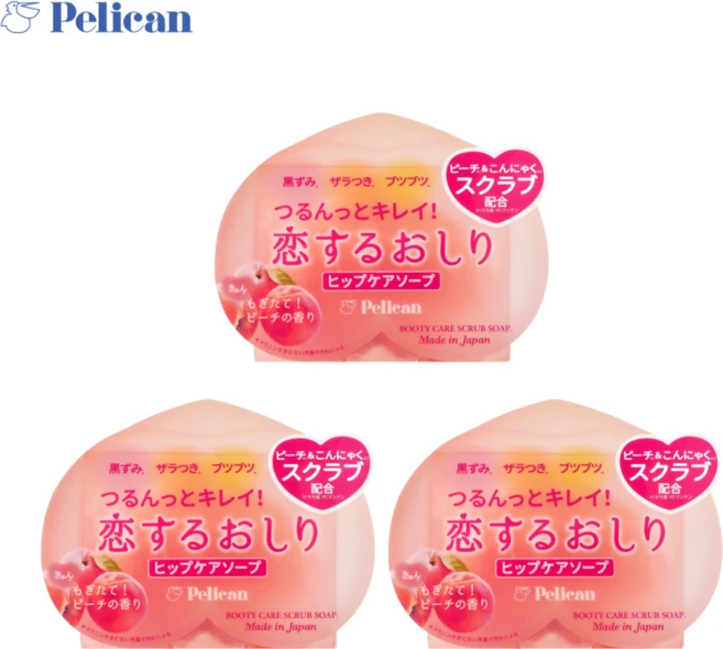 [갓성비 바디스크럽] 사랑에 빠진 엉덩이비누 / 정품판매자:후프코퍼레이션 / 코이스루오시리 / 인그로운헤어 바디스크럽, 3개입, 80g - 쿠팡