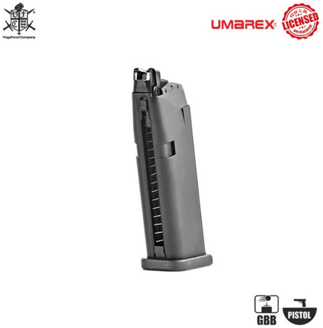 l 건스토리l Umarex Glock 19 20rds Gas Magazine (by VFC) Gen3 Gen4 공용 탄창, 1개