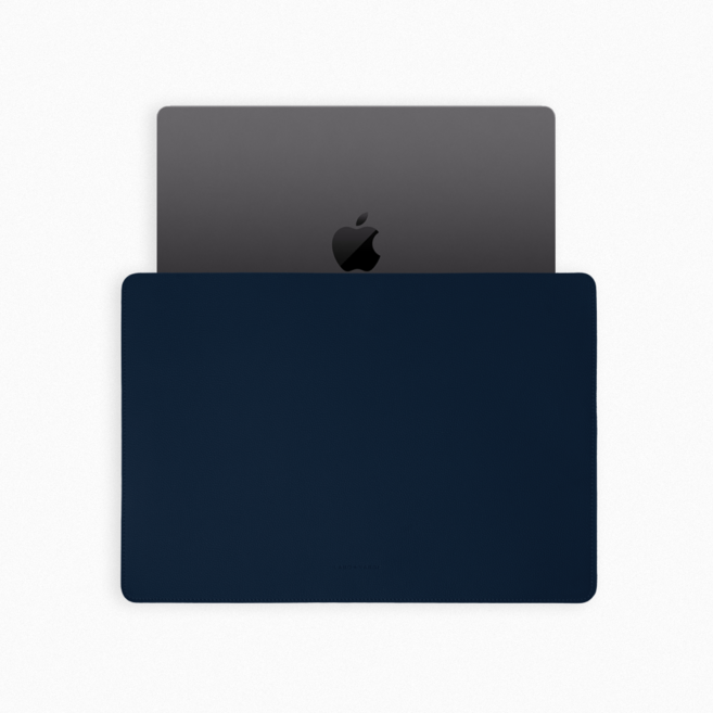 라보바르데 갤럭시북5프로 맥북 16인치 노트북파우치 가죽 노트북 가방, 네이비, 1개