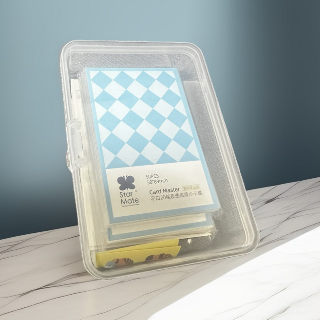 클셀 울트라 프리미엄 투명 포카 탑로더 슬리브, 3.일반식 100매+케이스1개, 1개