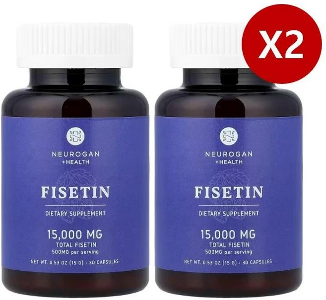 (1+1) 뉴로간헬스 피세틴 500mg 캡슐 30정 (2병), 2개 - 쿠팡