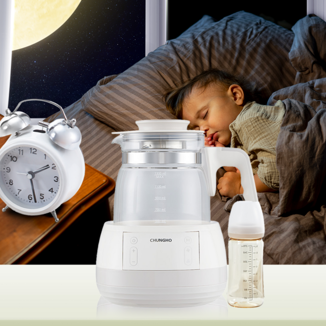 청호나이스 유아용 SUS316 스텐 내열강화유리 분유포트 오트밀베이지, HK-13B505WO