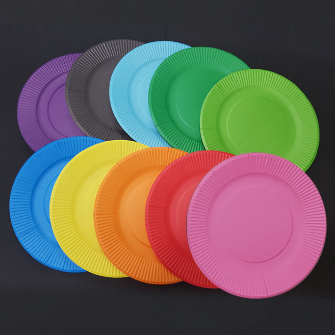 꾸미기만들기 칼라종이접시 10개입, 녹색