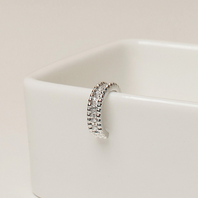 [초콜리트쥬얼리] 925실버 셀렉 큐빅 심플 이어커프 낱개 1개