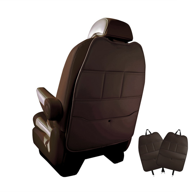 제로딕 순정타입 프리미엄 발로차 킥매트 커버, 운전석+조수석, 하바나브라운, 1개