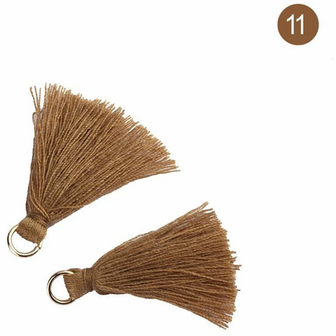 미니 금속 반지 폴리 에스터 코 튼 원단 술 펜 쥬얼리 프린지 트림 공예 바느질 만들기, 1개