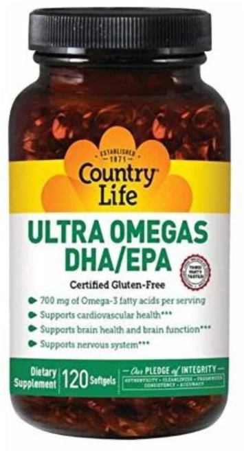 [정품보장]컨트리라이프 울트라 오메가 DHA EPA 소프트젤 Country Life 120정 X 1병, 1개 - 쿠팡