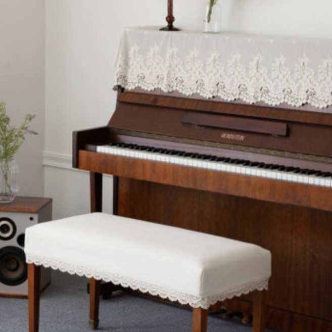 피아노커버+의자커버 SET 엘레나(아이보리)세트 _감성피아노, 1개