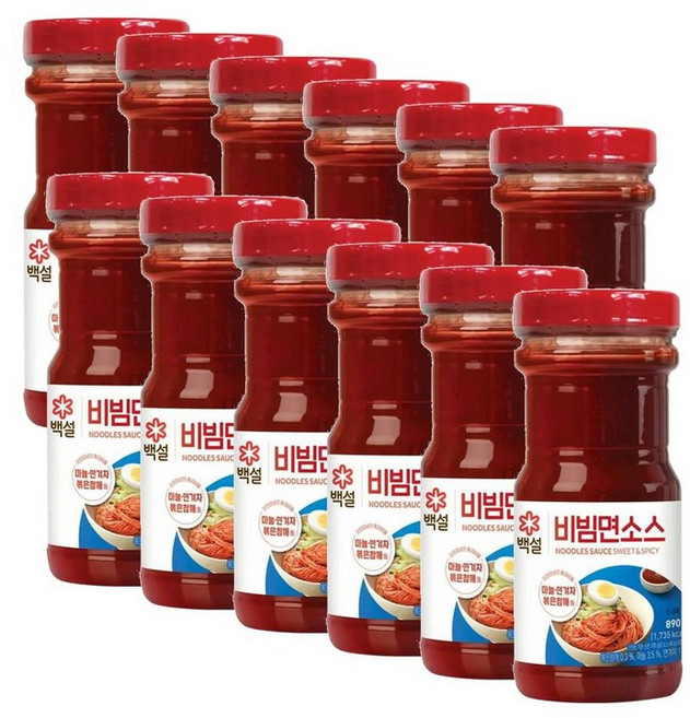 백설 면비빔용소스 890g, 12개