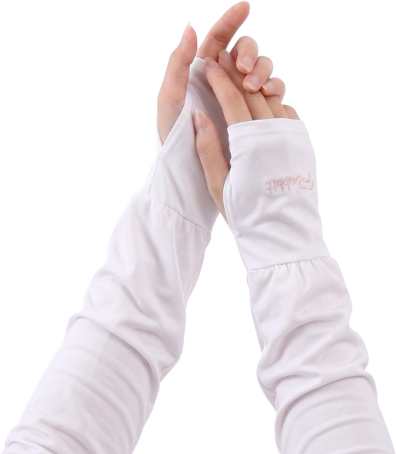 푸뚜로 여성용 운전 팔토시 자외선차단 손등커버, 1개, Rabbit 화이트