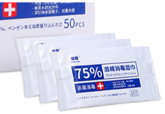 台灣 75%酒精濕紙巾 消毒濕巾 附蓋 80抽 單抽 小包裝, 1個, 單抽(下單一 就是兩包喔)