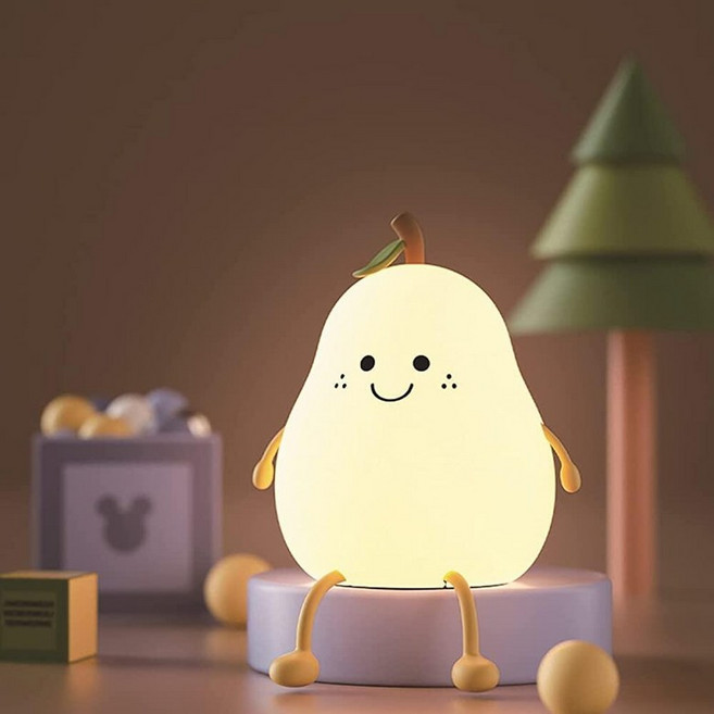 HAPPYBAG LED 눕는 플랫 오리 야간 조명 3단계 조도 조절 가능한 아기방 야간 조명 귀여운 램프 실리콘 스퀴시 라이트 업 오리 모유 수유 아기 어린이 장식용 충전, HAPPYBAG 아동용 귀여운 실리콘 야간 조명, 조도