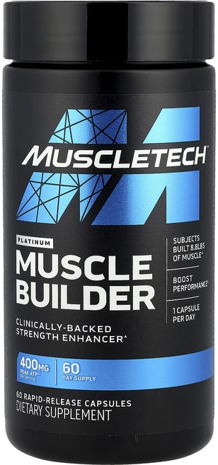 절실히 몸관리가필요한시기 MuscleTech 플래티넘 머슬 빌더 400mg 속방형 캡슐 60정 프리미엄할인상품입니다, MuscleTech플래티넘머슬빌더400mg속방형캡슐60, 1 - 쿠팡