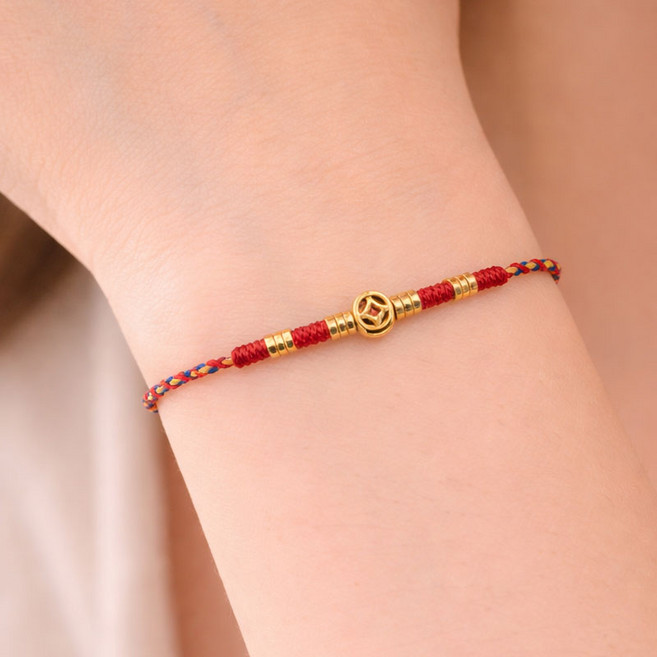 행운과 번영을 기원하는 매듭팔찌 금전 운수대통 사이즈 조절가능