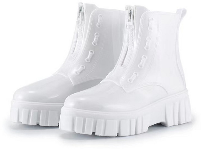 스토리원 여성 심플 프론트 지퍼 워커 레인부츠 SH-R22055