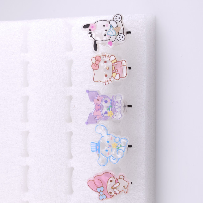 산리오 LED 반지 5개 세트 불들어오는 반지 생일선물 답례품